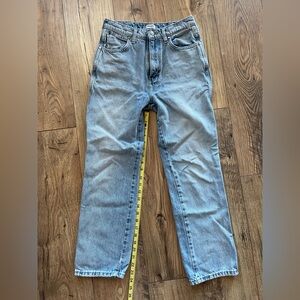 Wrangler Women's Light Blue High Rise Straight Leg Jeans